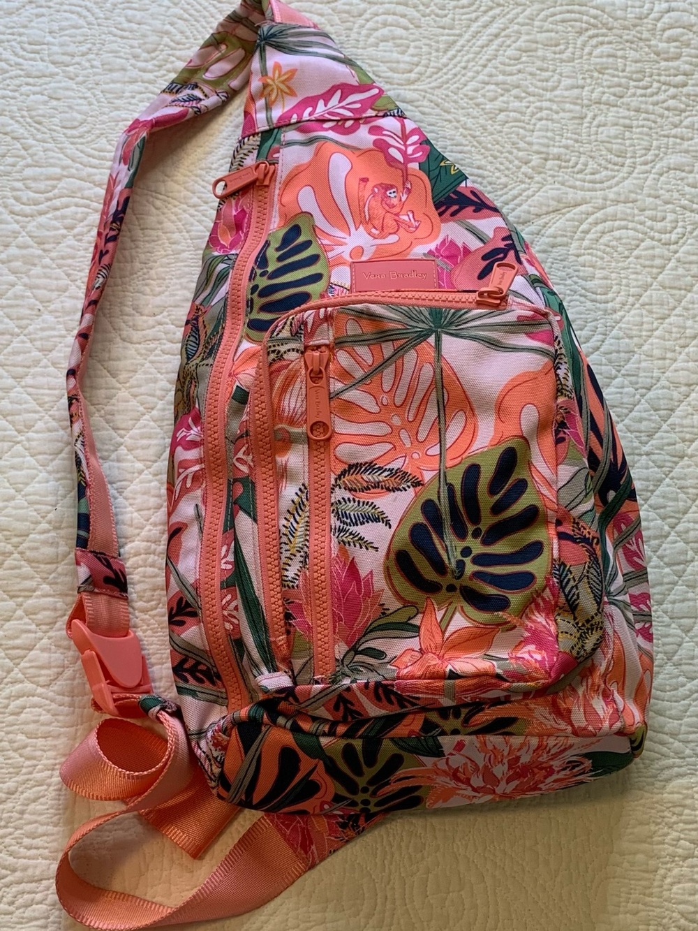 Vera Bradley ReActive Sling Backpack in Island Floral Print